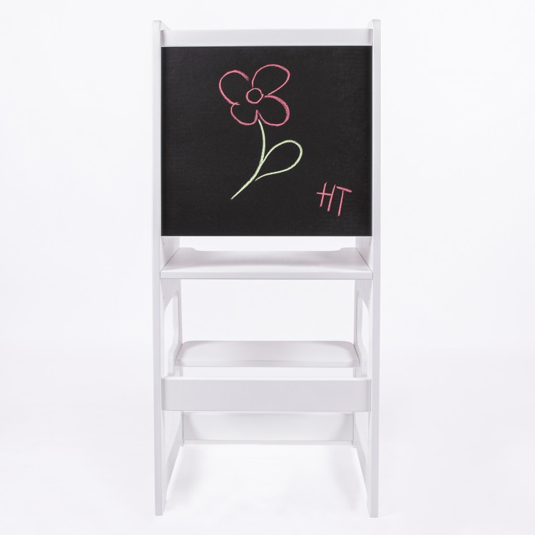 Kitchen helper tower with blackboard and Adjustable Height  - White